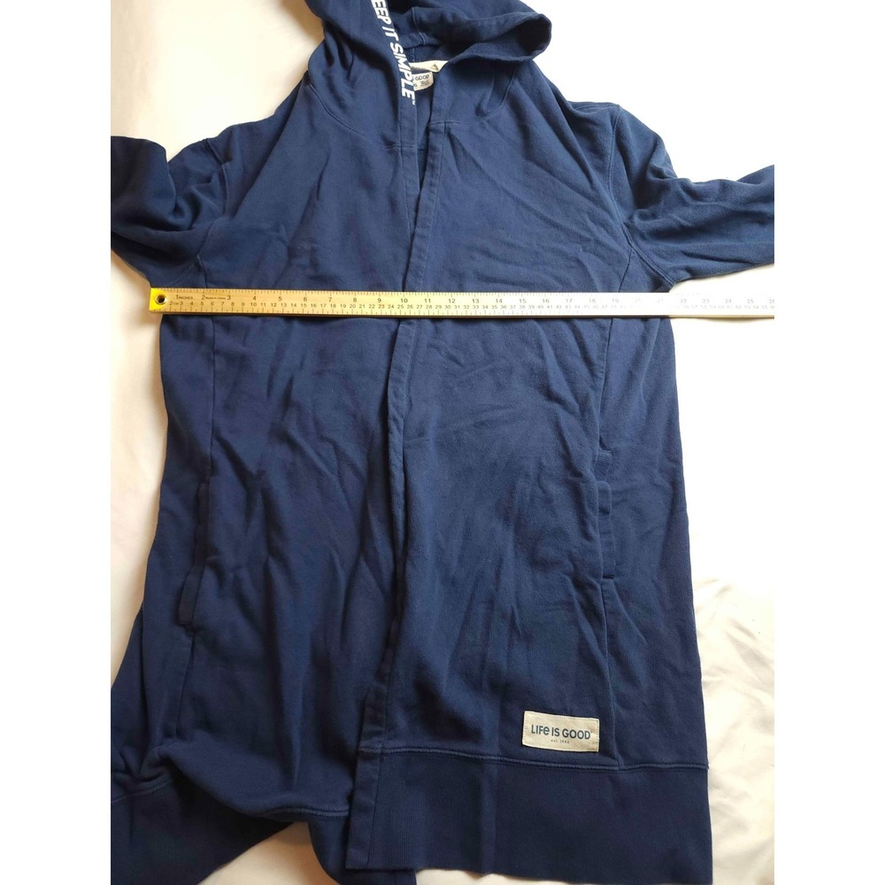 Life Is Good Hoodie Womens XL Blue Granola Girl Athleisure Loungewear Gorpcore - Picture 3 of 7